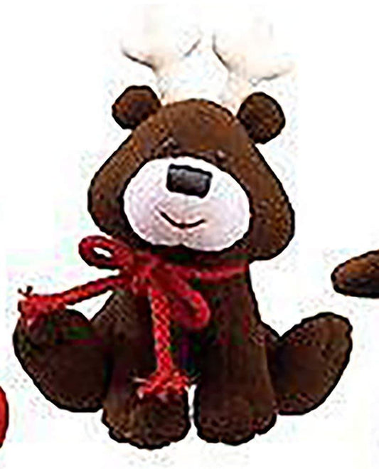 Gund Been Good Brown Bear Reindeer Holiday Sound Toy 5"