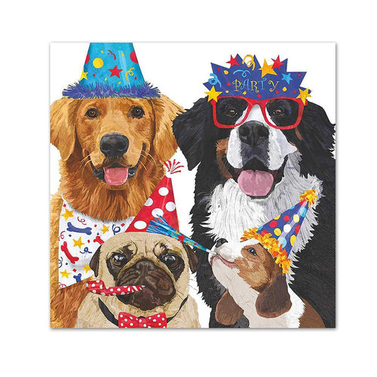 Paperproducts Design Golden Retriever Party Pooches Beverage Napkin, 20 CT