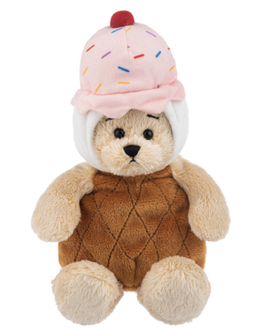 Ganz Wee Bears Ice Cream Plush Stuffed Animal Toy, 7"