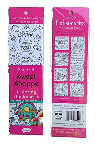 Re-marks Sweet Shoppe - 5 Coloring Bookmarks