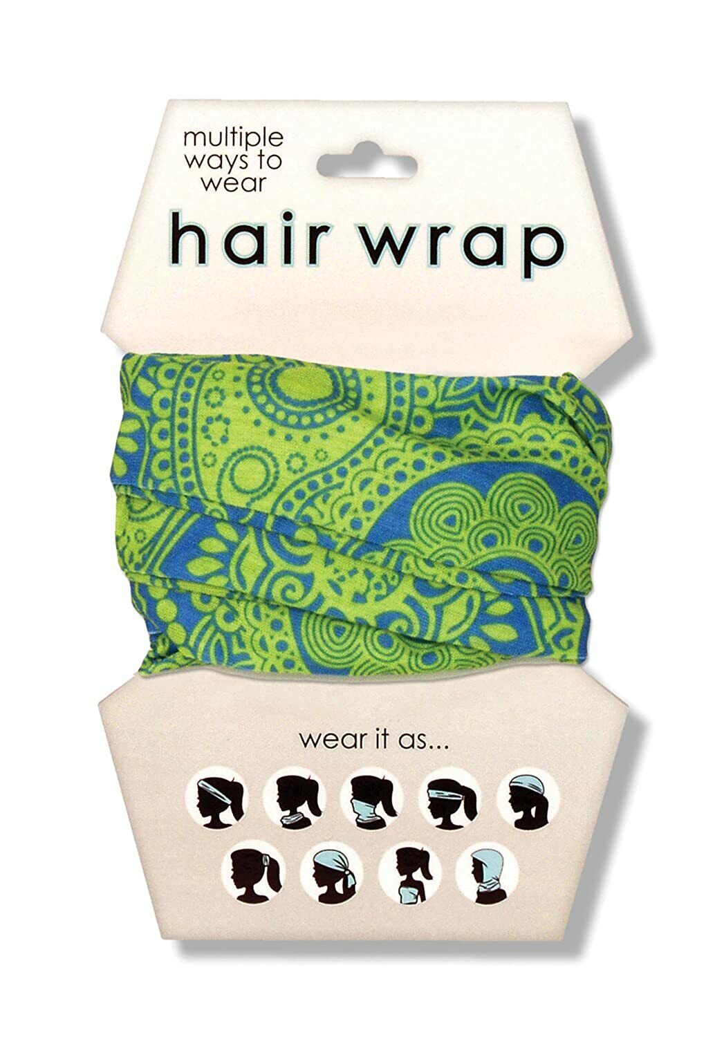 Spoontiques Paisley Hair and Face Wrap, Pink/Green