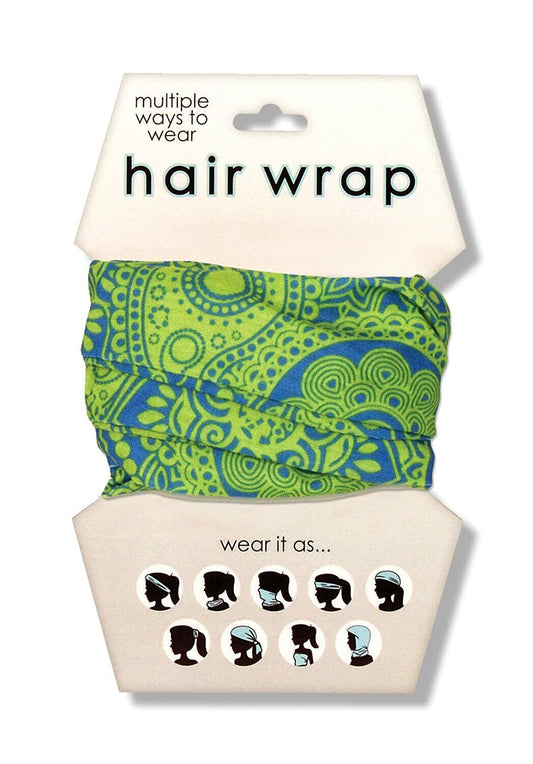 Spoontiques Paisley Hair and Face Wrap, Pink/Green