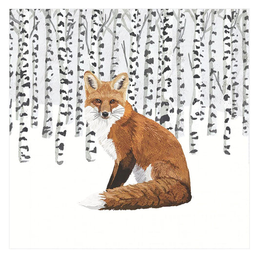 PaperProducts Design Wilderness Fox Beverage Napkin, 20 CT, 5 x 5 inches
