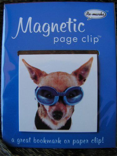 Puppies - Pup with Goggles Deluxe Single Magnetic Page Clip Bookmark By Re-marks