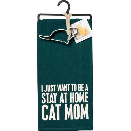 Primitives by Kathy Towel & Cookie Cutter Set - Stay at Home Cat Mom