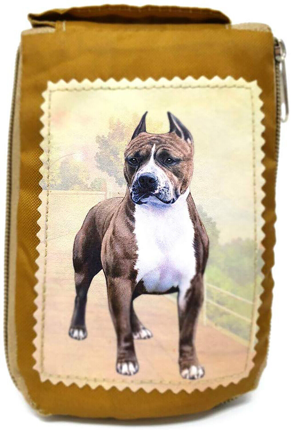 Pit Bull, Cropped Foldable Tote Bag - Durable, Waterproof - Zippered Market Tote