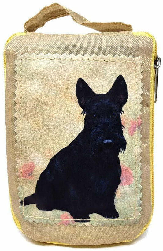 Scottie Foldable Tote Bag - Durable, Waterproof - Zippered Market Tote