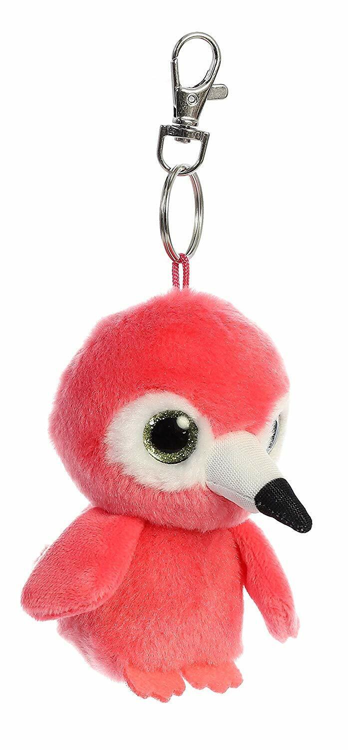 Aurora World Inc. YooHoo 3.5" Mango Flamingo Keychain Plush Stuffed Animal