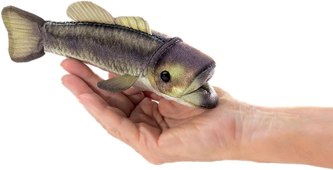 Folkmanis Mini Largemouth Bass Finger Puppet