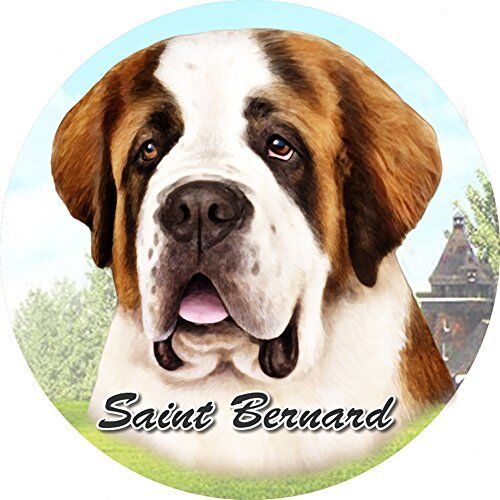 ES Pets Absorbent Stoneware Car Cup Holder Coaster, Saint Bernard
