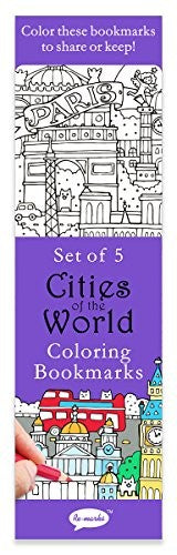Re-marks Cities of the World 5 Coloring Bookmarks