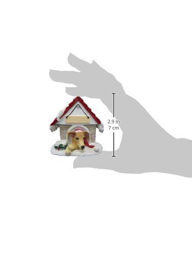 Fawn Greyhound Doghouse Ornament Hand Painted and Easily Personalized