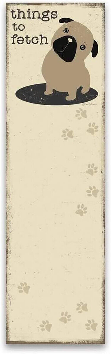 Primitives by Kathy Dog Lover Things To Fetch Magnetic List Notepad (60 pages)