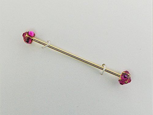 Finishing Touch Crystal Collar Bar - Fuschia/gold