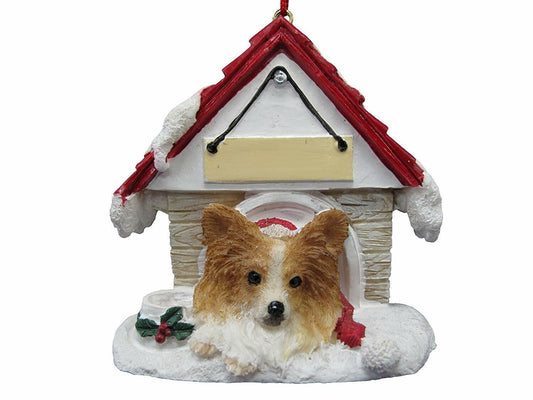 E & S Pets 35355-63 Papillon Doghouse Ornament