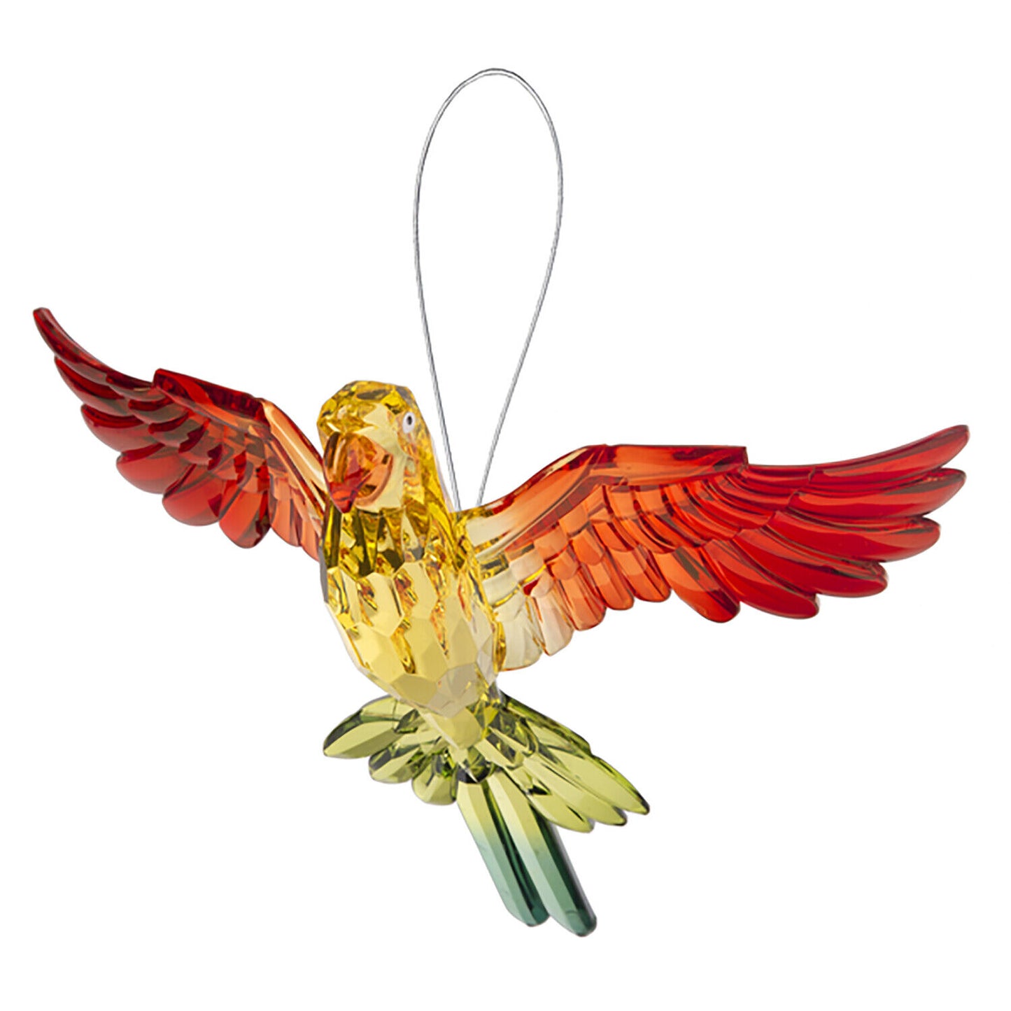 Colorful 7.75" Red Winged Parrot Acrylic Ornament/Sun-catcher