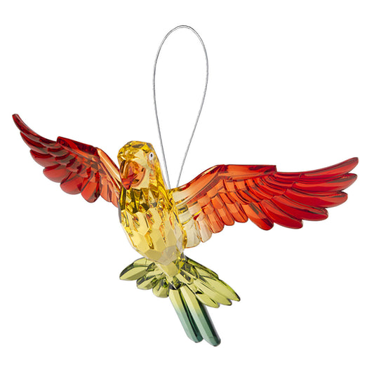 Colorful 7.75" Red Winged Parrot Acrylic Ornament/Sun-catcher