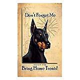 Black Doberman Dog Baggage Buddies Luggage Tag 4"