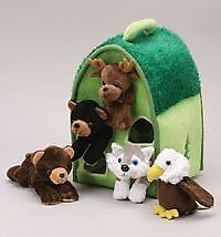 Unipak 12" Forest House - Alaska with 2 bears, Eagle, Moose and Wolf