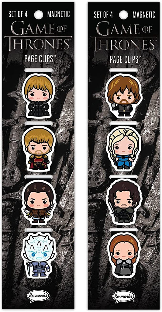 Re-marks Game of Thrones Illustrated Magnetic Page Clips, 2 packs, Set of 8