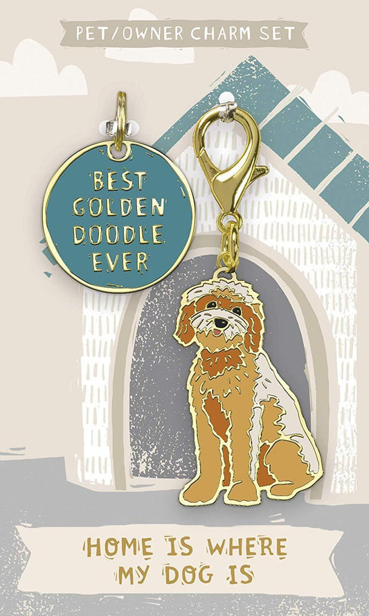 Primitives By Kathy Dog Collar Charm Set - Goldendoodle