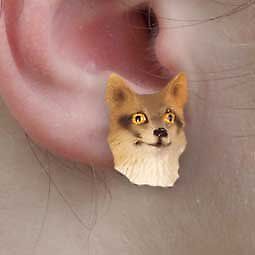 Conversation Concepts Fox Gray Earrings Post