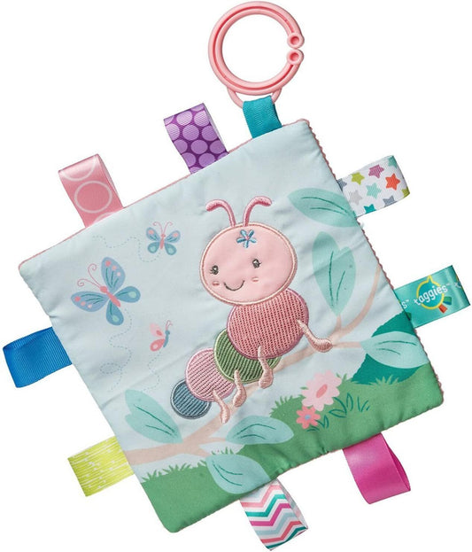 Taggies Crinkle Me Toy with Squeaker & Sensory Tags, Camilla Caterpillar, 6.5"