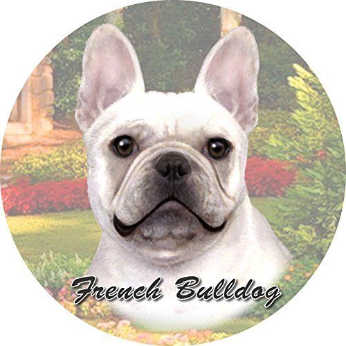 ES Pets Absorbent Stoneware Car Cup Holder Coaster, French Bulldog