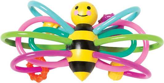 Manhattan Toy Winkel Bee Multicolor Rattle & Sensory Teether for Baby and