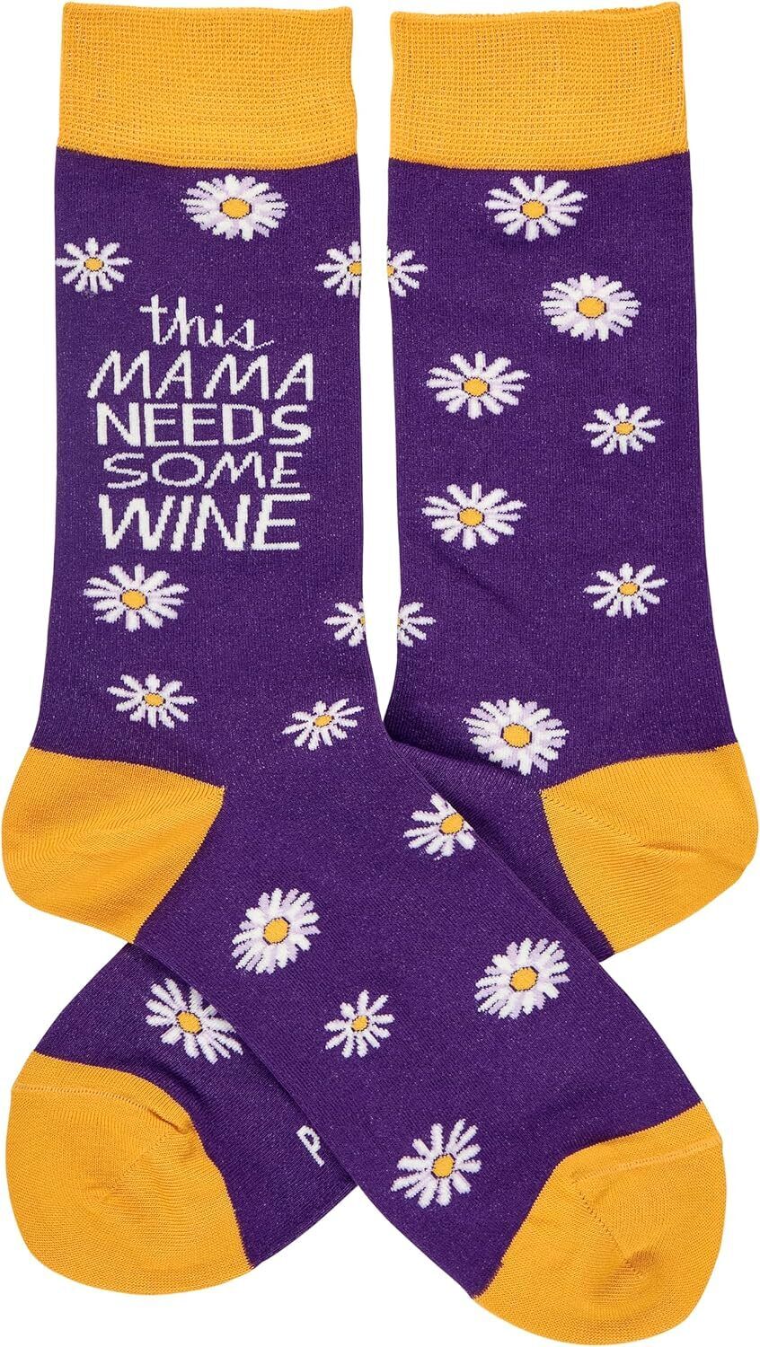 Primitives by Kathy Socks - This Mama Needs Wine, One Size, Unisex