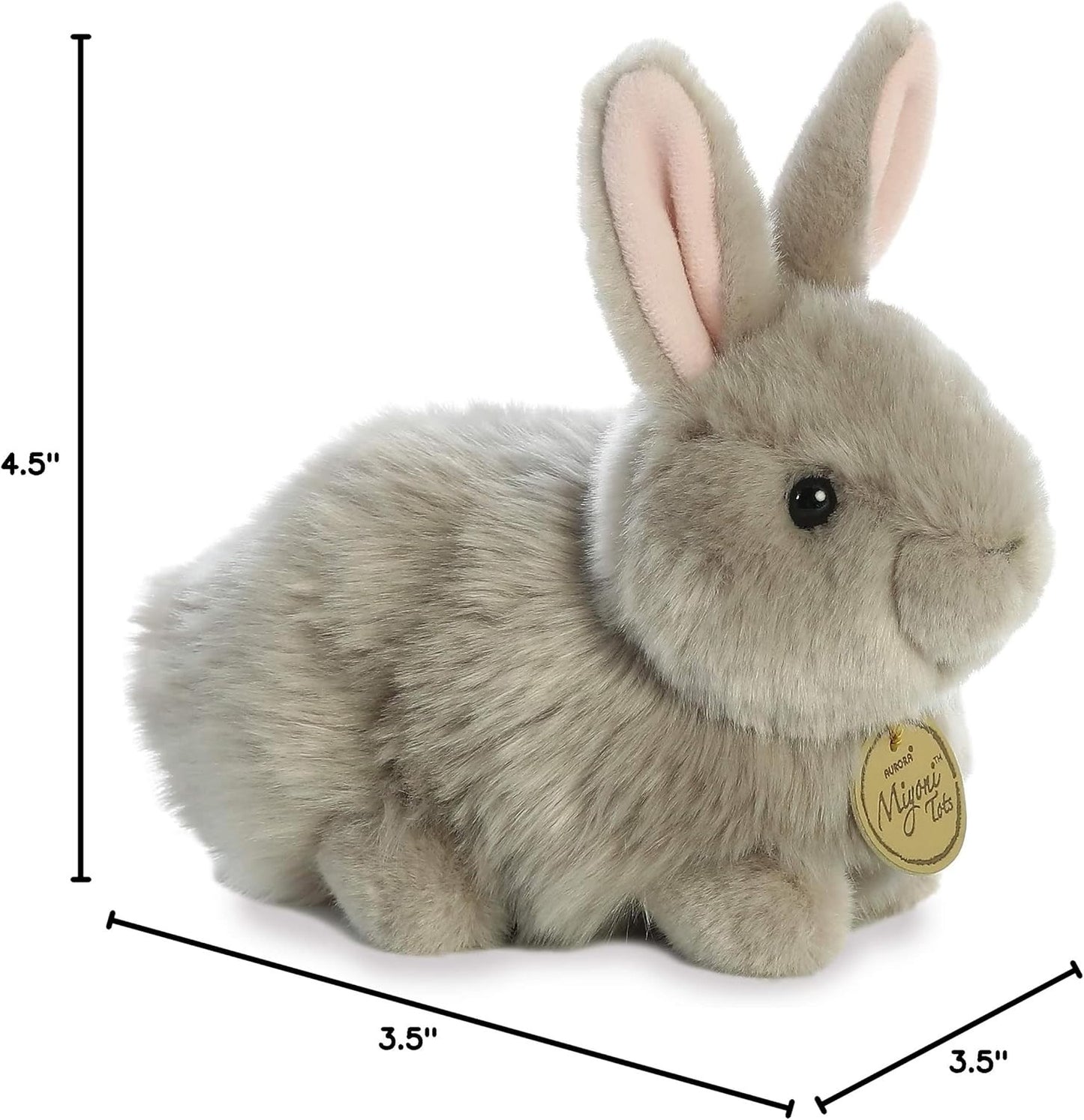 Aurora® Miyoni® Angora Bunny Bunny Plush Stuffed Animal- Gray 7.5 Inches