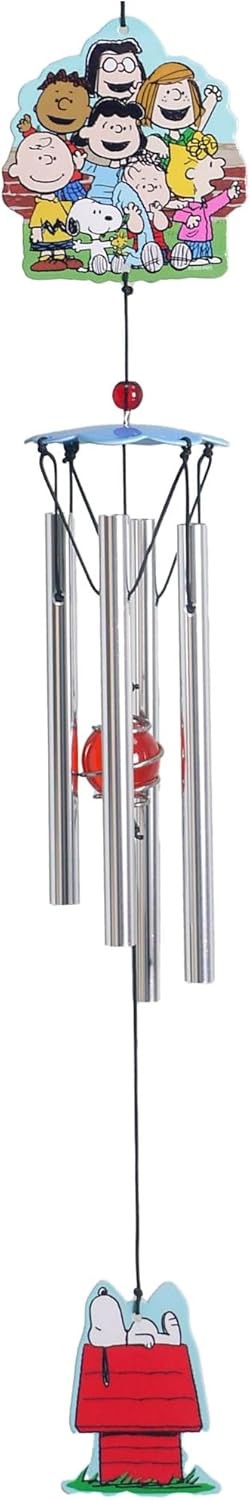 Spoontiques Decorative Chimes for Yard and Garden, Peanuts Group Wind Chime
