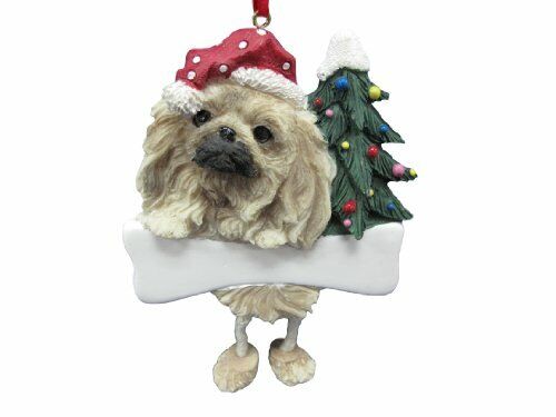 Pekingese Ornament with "Dangling Legs" Hand Painted and Easily Personalized