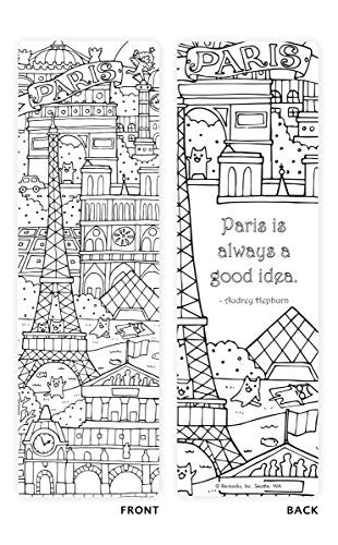 Re-marks Cities of the World 5 Coloring Bookmarks
