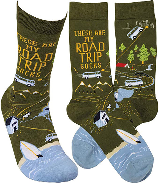 Primitives by Kathy These Are My Road Trip Socks in Travel-Inspired Design,