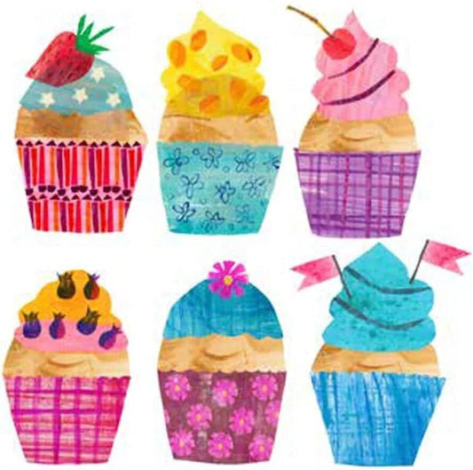 Paperproducts Design Cupcake Collage Beverage/Cocktail Paper Napkins,5"x5"