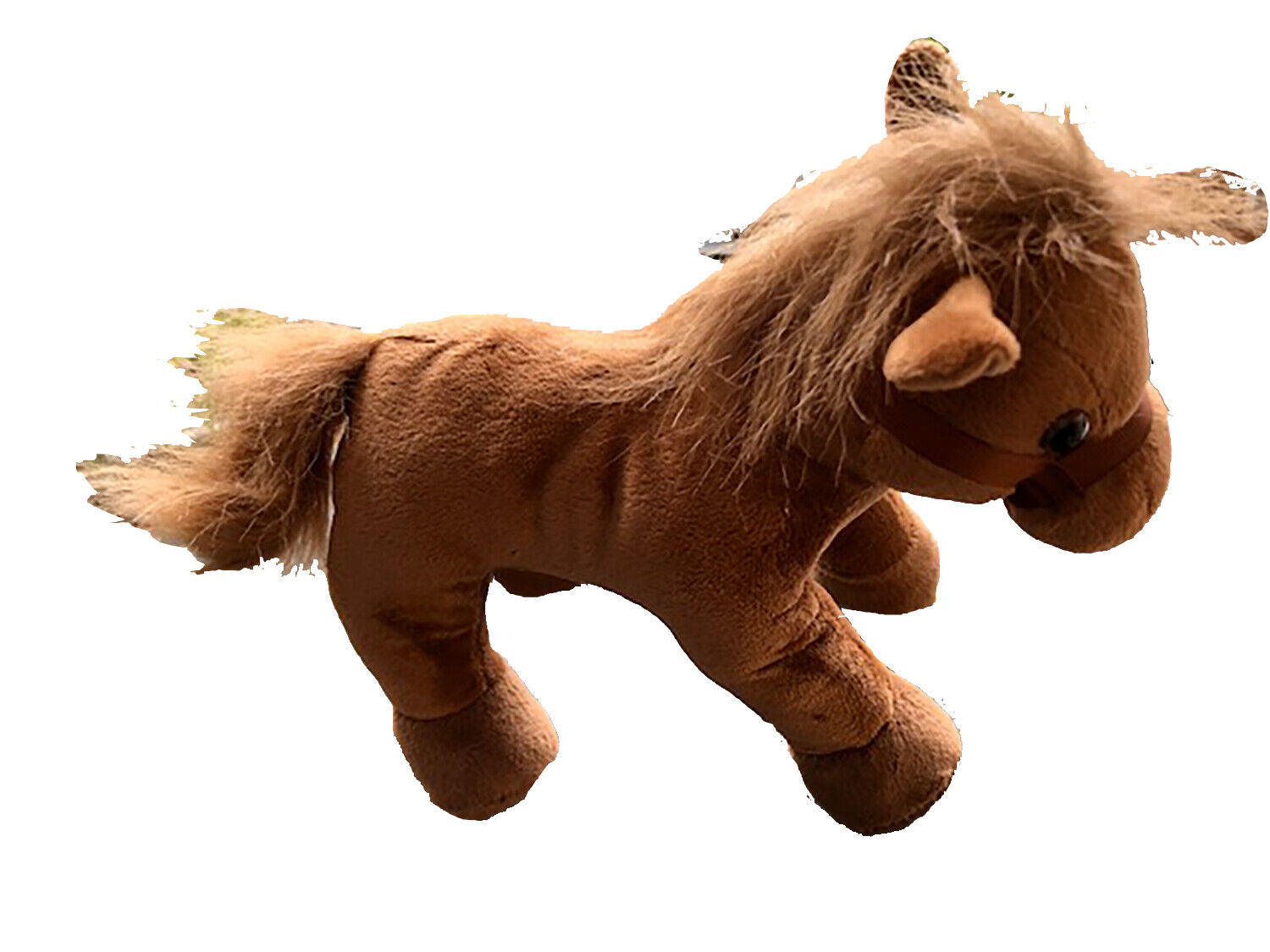 Unipak Designs 8" Standing Brown Horse Plush Toy Stuffed Animal