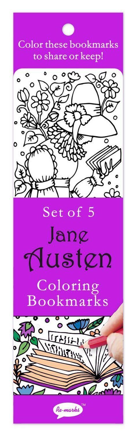 Re-marks Jane Austen Literary Colormarks Coloring Bookmarks