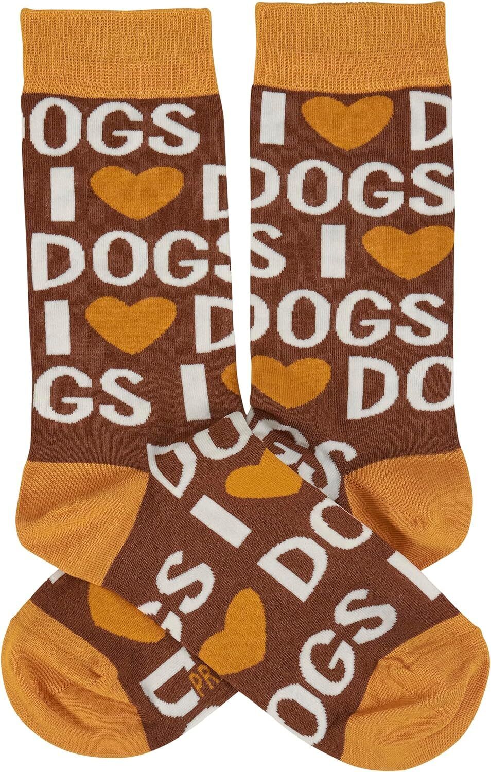 Primitives by Kathy - Fun Fact I Love Dogs Socks, One Size, Unisex