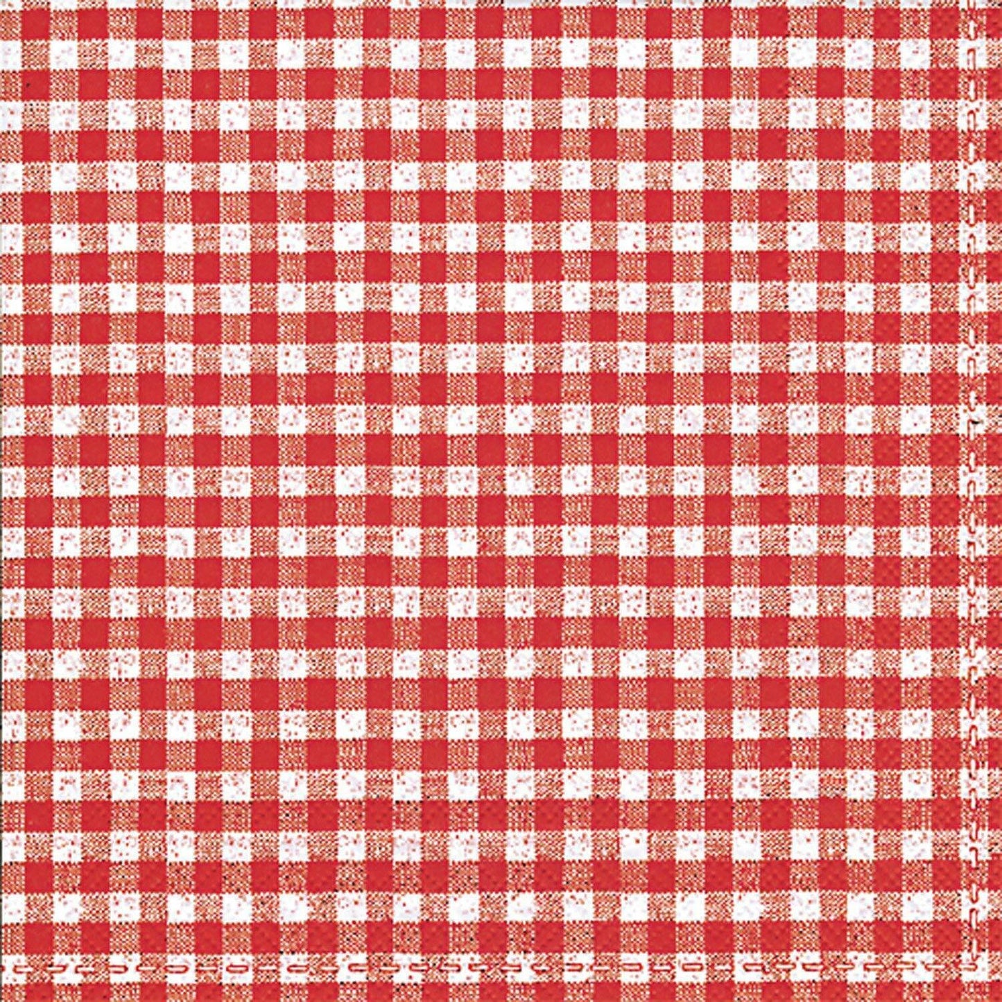 Celebrate the Home Vichy Bavaria 3-Ply Paper Cocktail Napkins, 20, Red Gingham