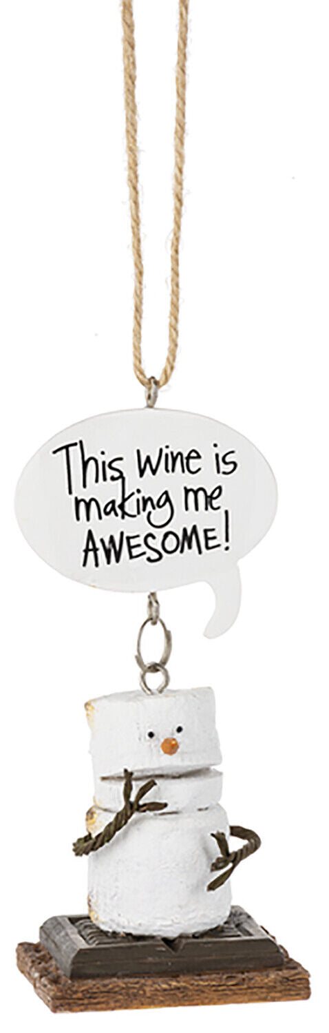 Midwest-CBK Toasted S'mores Ornament - This Wine is Making Me Awesome!