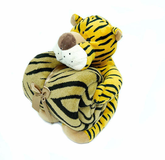 Snoozies Baby Blanket & Plush Stuffed Animal Toy, Tiger