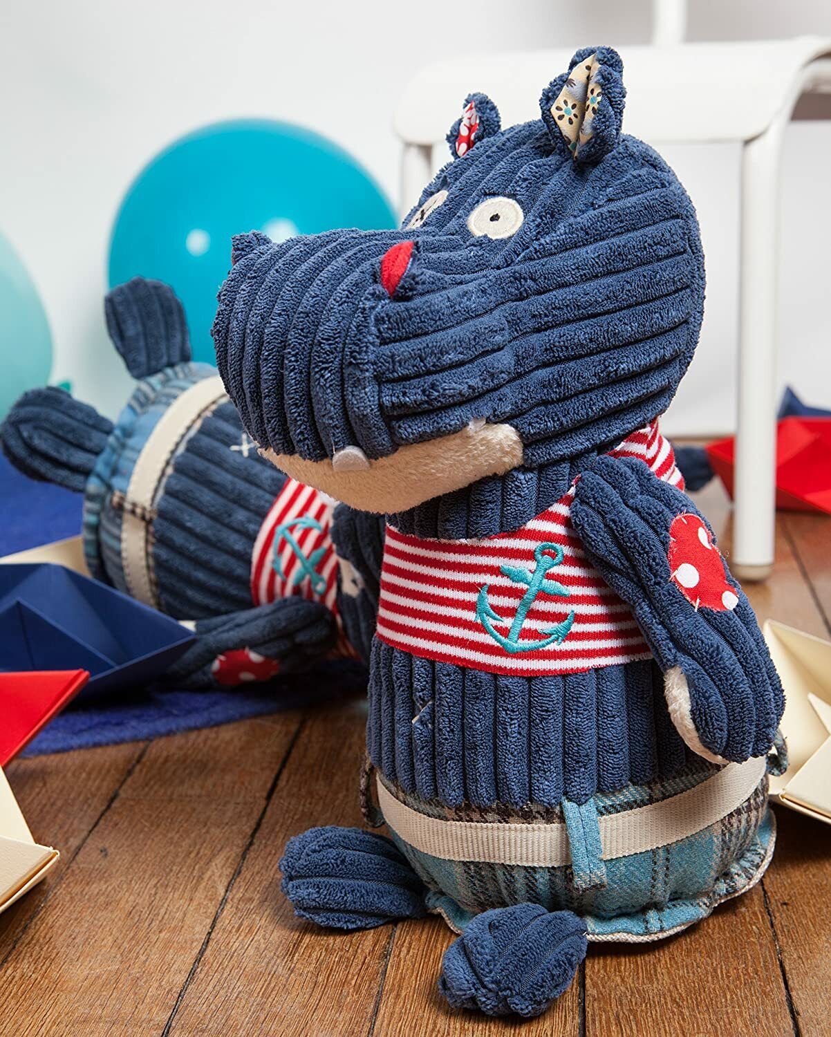 Deglingos Original Hippipos the Hippo Plush Stuffed Animal Toy, 13"