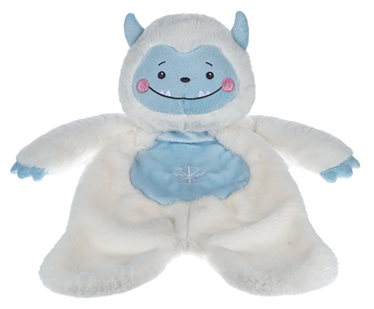 Ganz Baby Happy Hill Flat-A-Pat Plush Baby Blanket Lovey Yeti, 18"