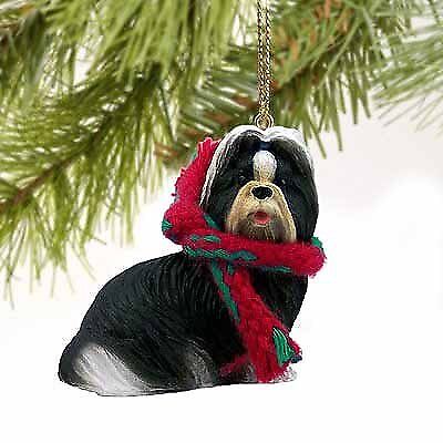 Shih Tzu Miniature Dog Ornament - Black & White by Conversation Concepts