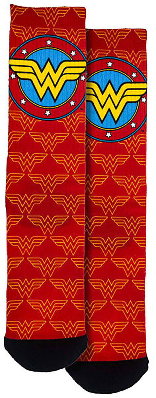 Spoontiques Fun Crew Socks, One Size Fits Most - Wonder Woman Logo