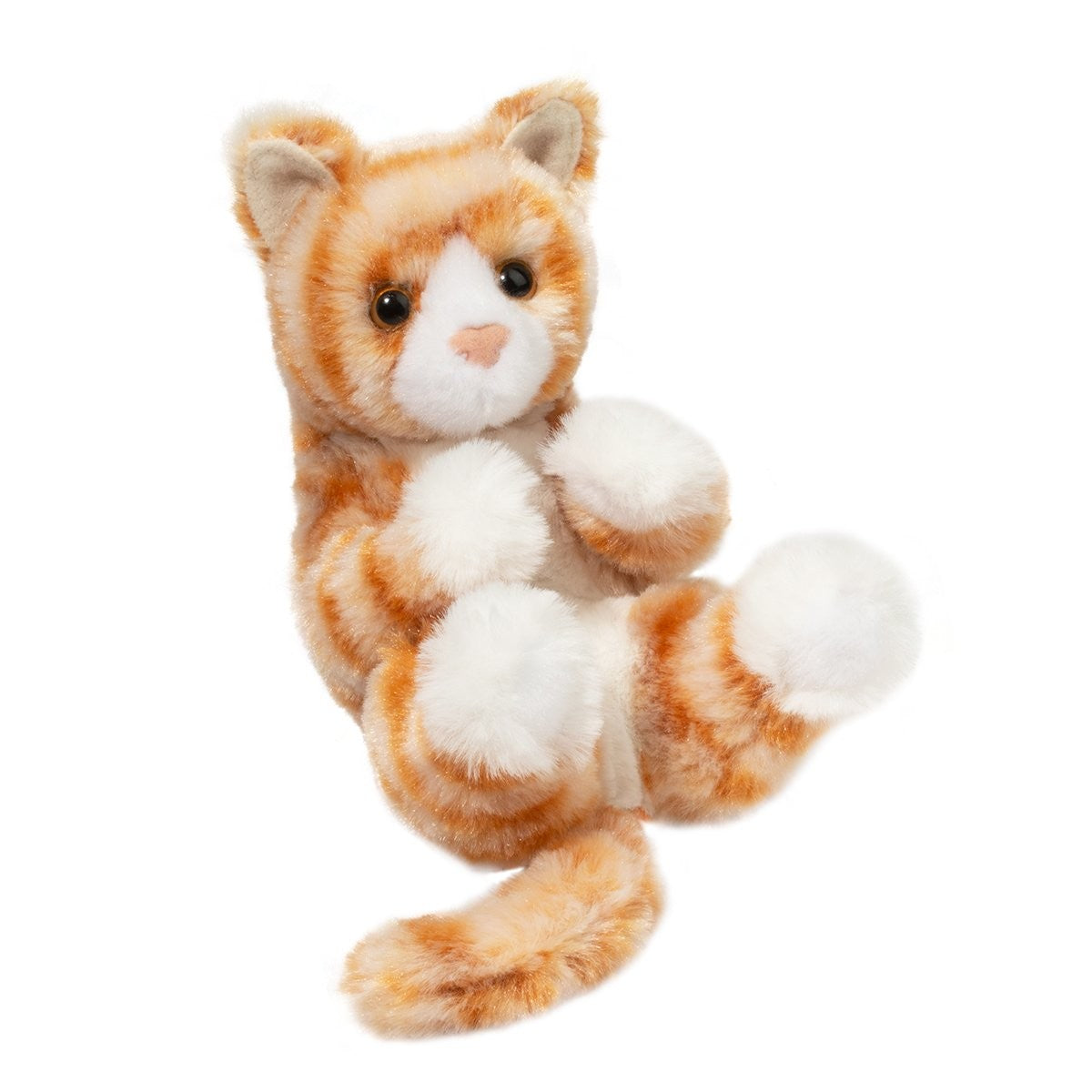 Douglas Cuddle Toys Lil’ Baby Orange Stripe Kitten Plush Stuffed Animal Toy, 6"
