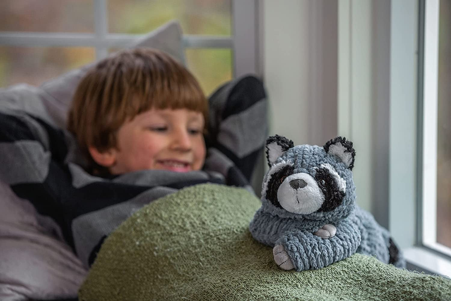 Mary Meyer Cozy Toes Stuffed Animal Soft Toy, 17-Inches, Raccoon
