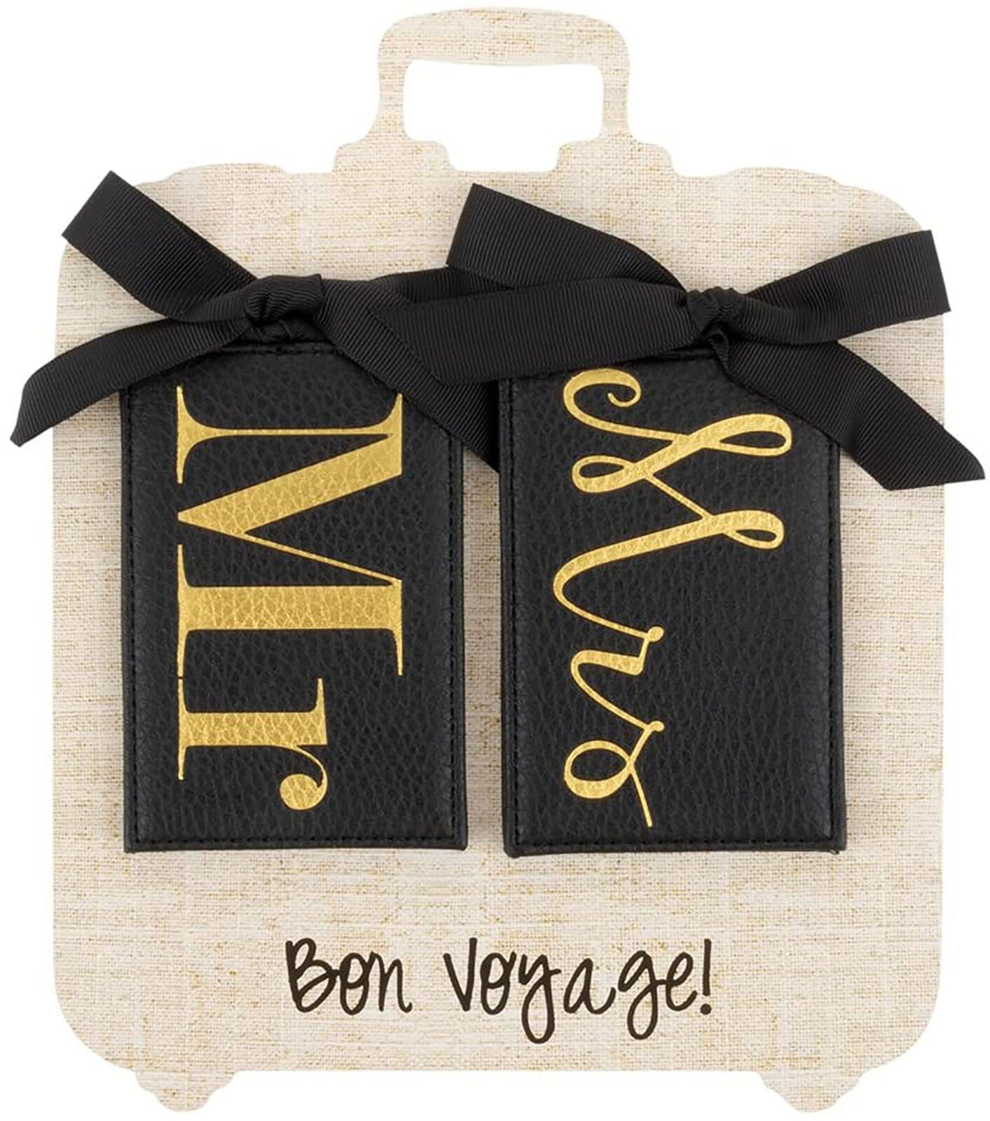 Mainstreet Collection Mr & Mrs Black Luggage Tag Set