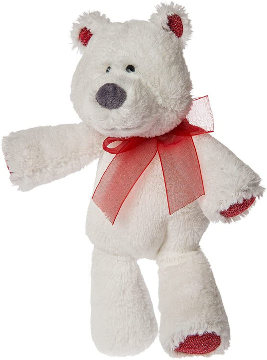 Mary Meyer Valentine Marshmallow Jr. Beau Beau White Teddy Bear Plush Toy, 9"